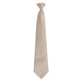 Khaki - Front - Premier Mens Fashion ”Colours” Work Clip On Tie