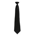 Black - Front - Premier Mens Fashion ”Colours” Work Clip On Tie