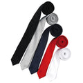 White - Back - Premier Tie - Mens Slim Retro Work Tie