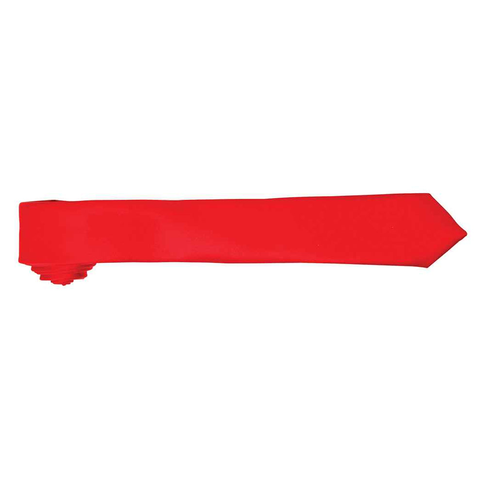 Red - Back - Premier Tie - Mens Slim Retro Work Tie