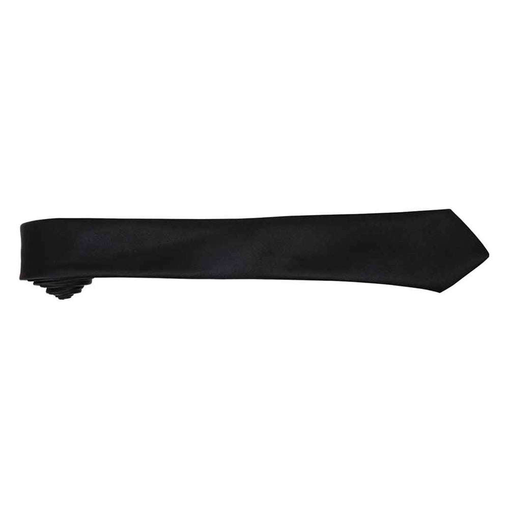 Black - Back - Premier Tie - Mens Slim Retro Work Tie