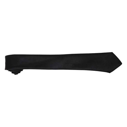 Black - Back - Premier Tie - Mens Slim Retro Work Tie
