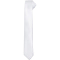 White - Front - Premier Tie - Mens Slim Retro Work Tie