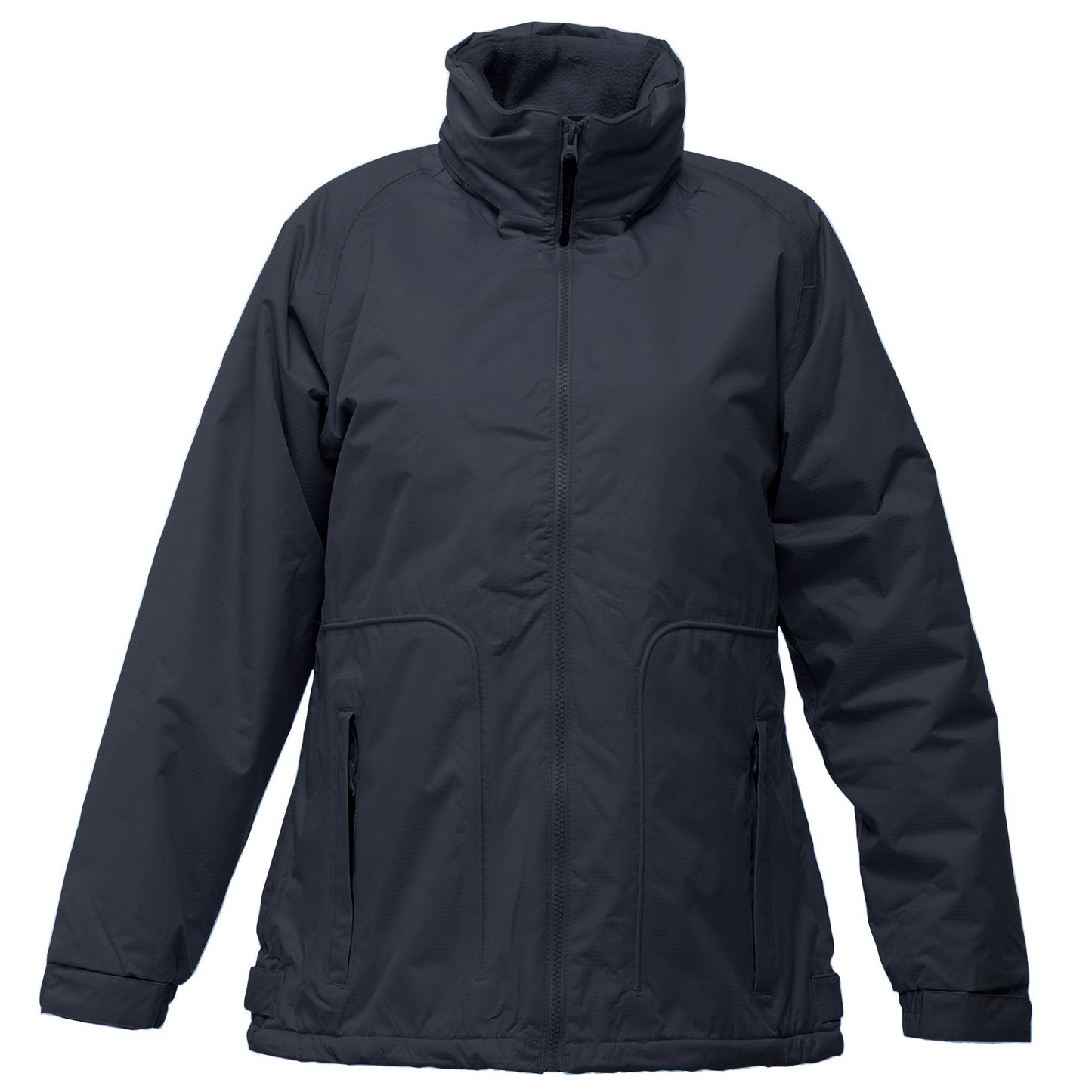 Navy - Front - Regatta Womens-Ladies Waterproof Windproof Jacket (Fleece Lined)