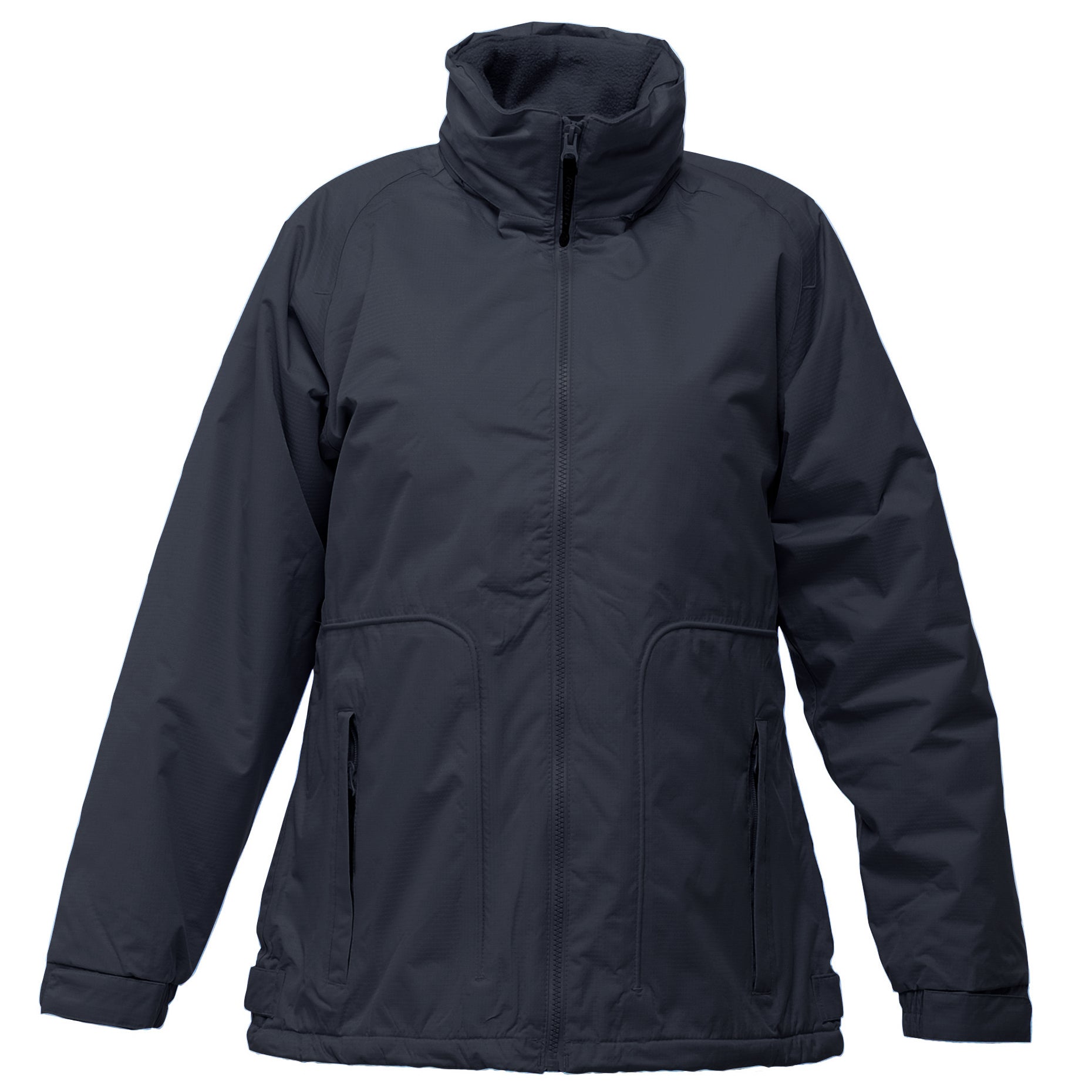 Navy - Front - Regatta Womens-Ladies Waterproof Windproof Jacket (Fleece Lined)
