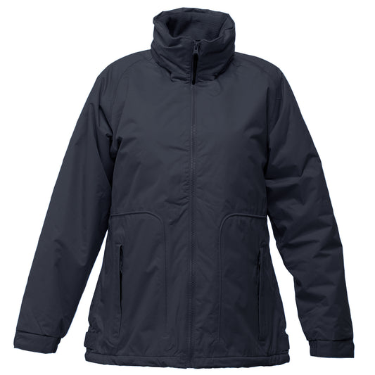 Navy - Front - Regatta Womens-Ladies Waterproof Windproof Jacket (Fleece Lined)