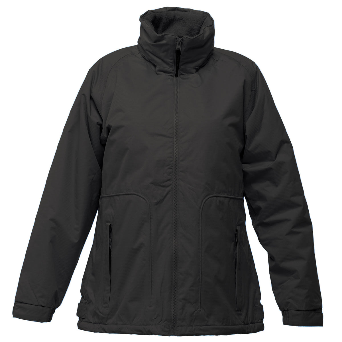 Black - Front - Regatta Womens-Ladies Waterproof Windproof Jacket (Fleece Lined)