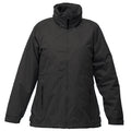 Black - Front - Regatta Womens-Ladies Waterproof Windproof Jacket (Fleece Lined)