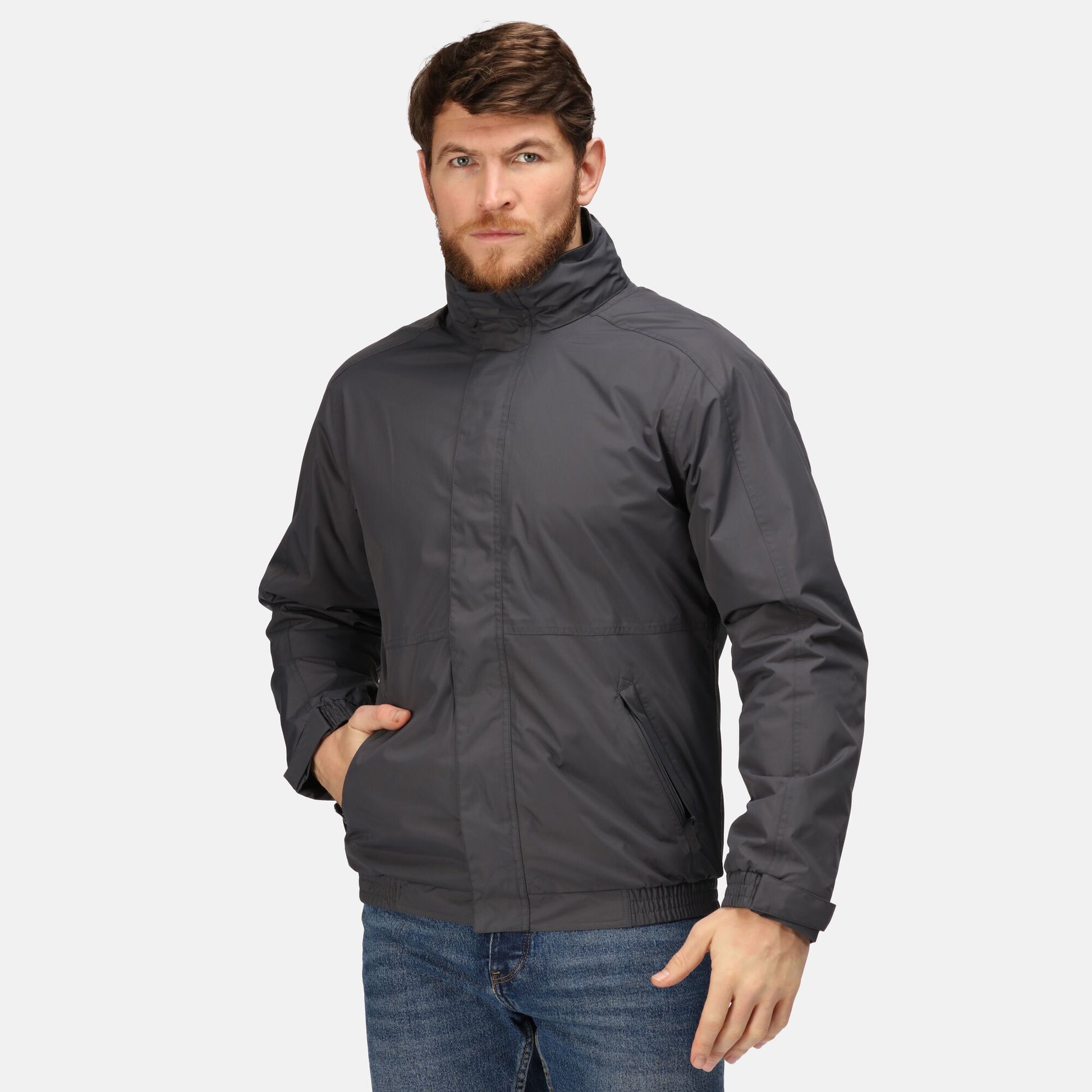 Seal Grey-Black - Lifestyle - Regatta Mens Dover Waterproof Windproof Jacket