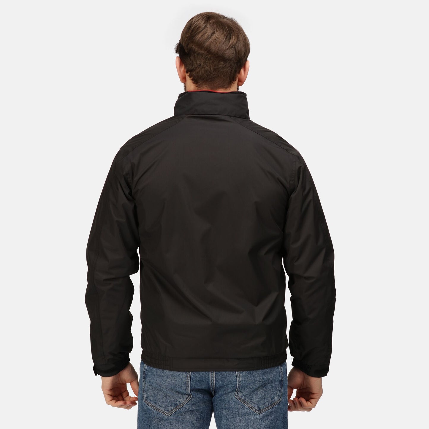 Black-Red - Side - Regatta Mens Dover Waterproof Windproof Jacket