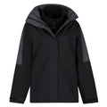 Black-Seal Grey - Side - Regatta Womens-Ladies Defender III 3-In-1 Jacket  (Waterproof & Windproof)