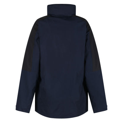 Navy-Black - Back - Regatta Womens-Ladies Defender III 3-In-1 Jacket  (Waterproof & Windproof)