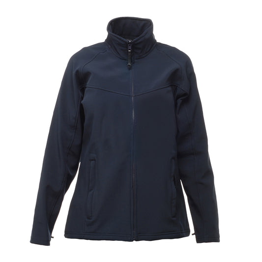 Navy-Navy - Front - Regatta Womens-Ladies Uproar Softshell Jacket (Water Repellent & Wind Resistant)