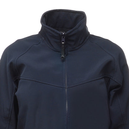 Navy-Navy - Back - Regatta Womens-Ladies Uproar Softshell Jacket (Water Repellent & Wind Resistant)