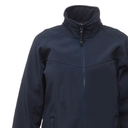Navy-Navy - Side - Regatta Womens-Ladies Uproar Softshell Jacket (Water Repellent & Wind Resistant)