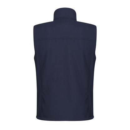 Navy-Navy - Side - Regatta Mens Flux Softshell Bodywarmer - Sleeveless Jacket (Water Repellent & Wind Resistant)