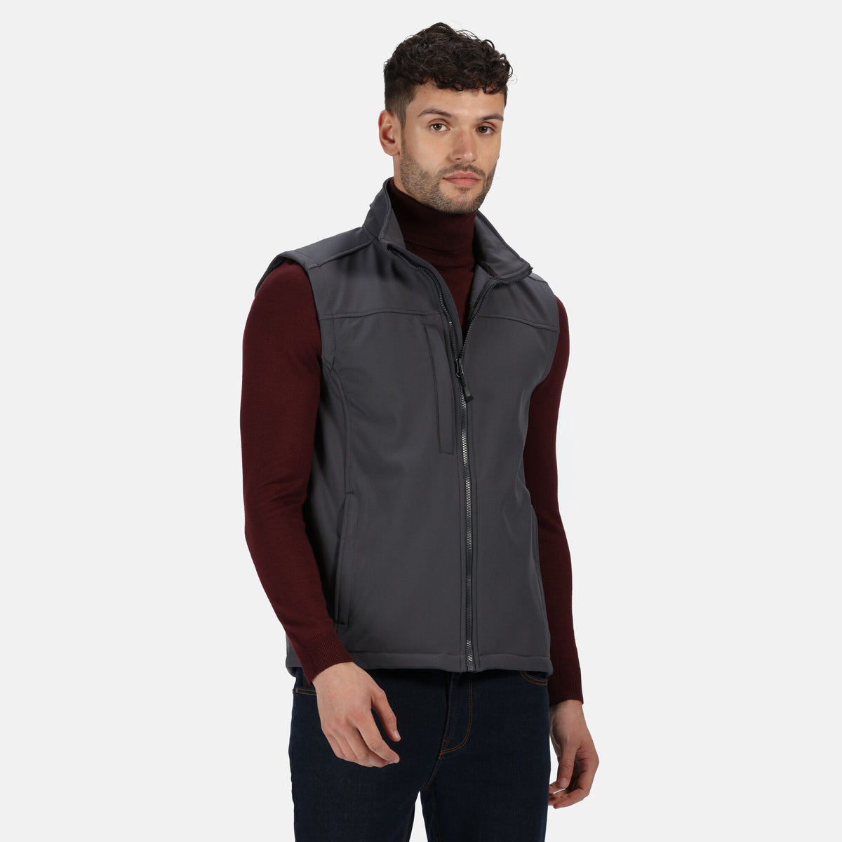 Seal Grey-Seal Grey - Side - Regatta Mens Flux Softshell Bodywarmer - Sleeveless Jacket (Water Repellent & Wind Resistant)