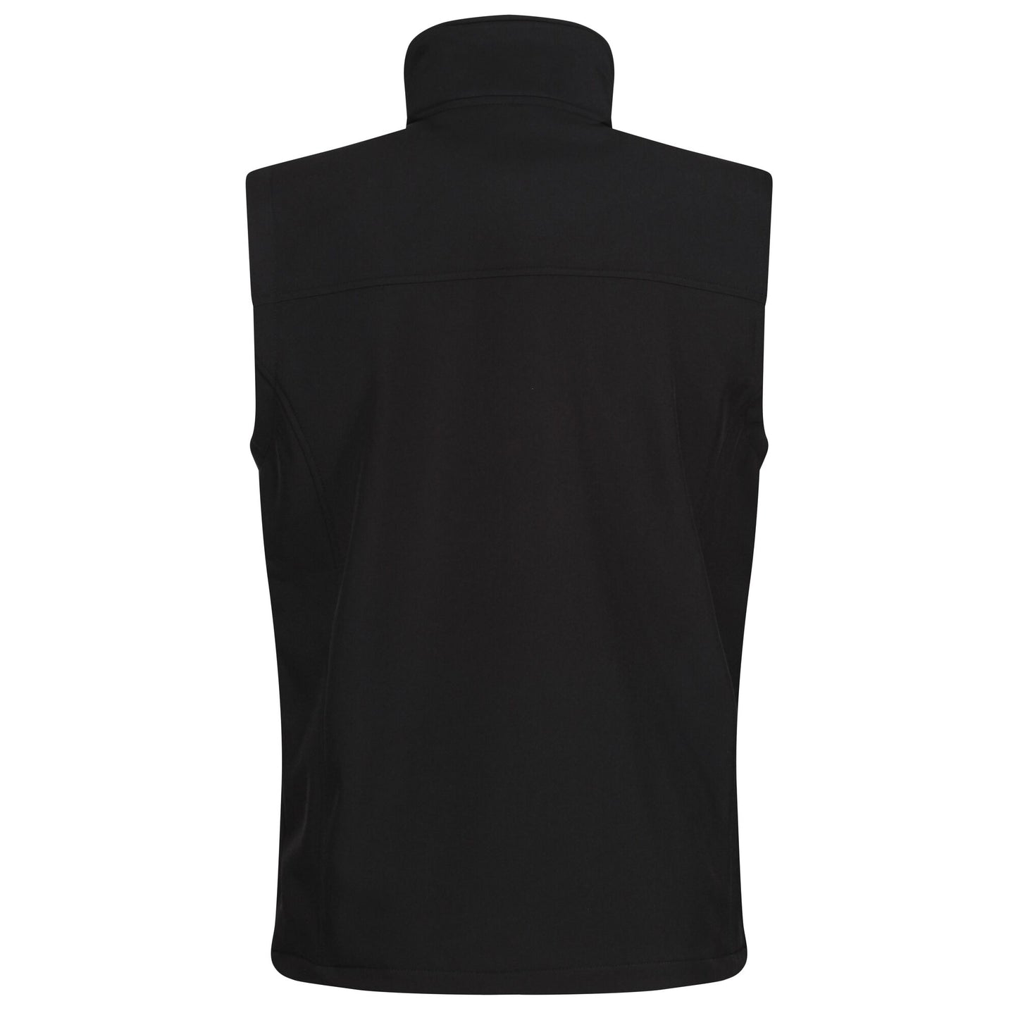 All Black - Side - Regatta Mens Flux Softshell Bodywarmer - Sleeveless Jacket (Water Repellent & Wind Resistant)
