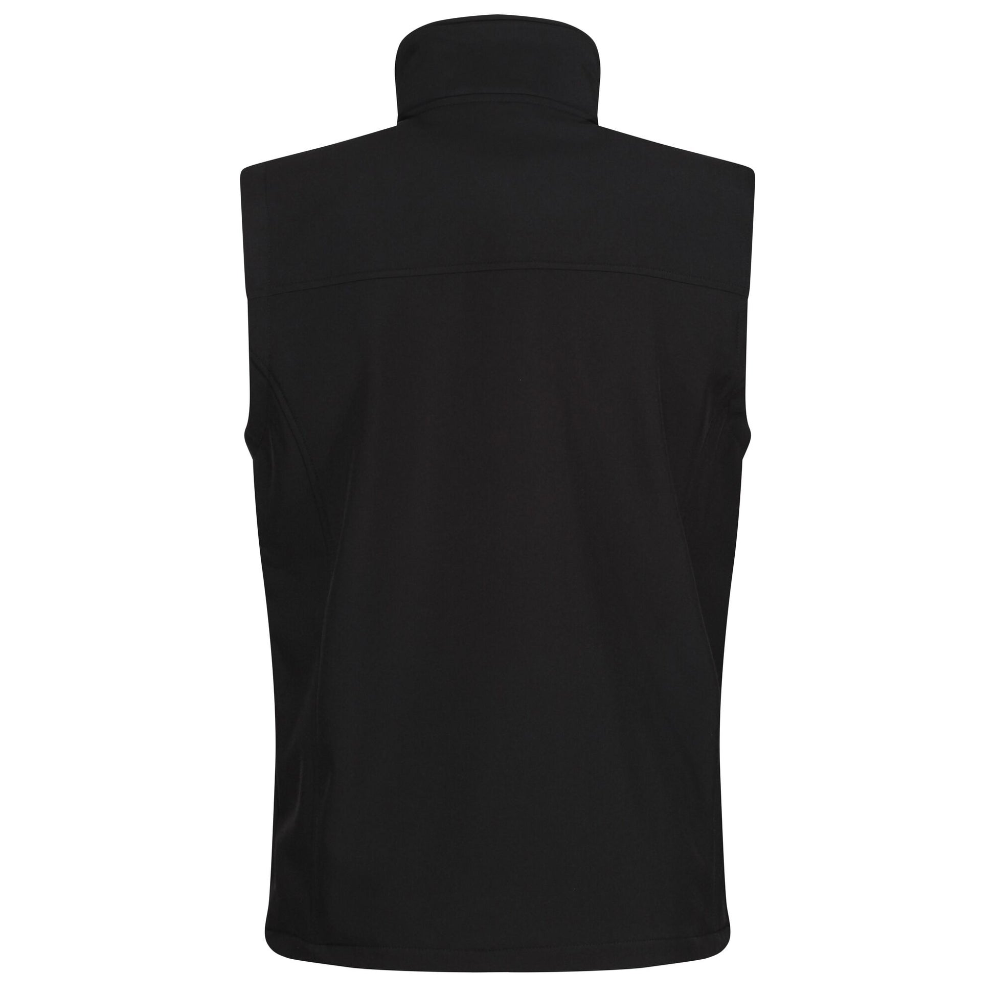 All Black - Side - Regatta Mens Flux Softshell Bodywarmer - Sleeveless Jacket (Water Repellent & Wind Resistant)