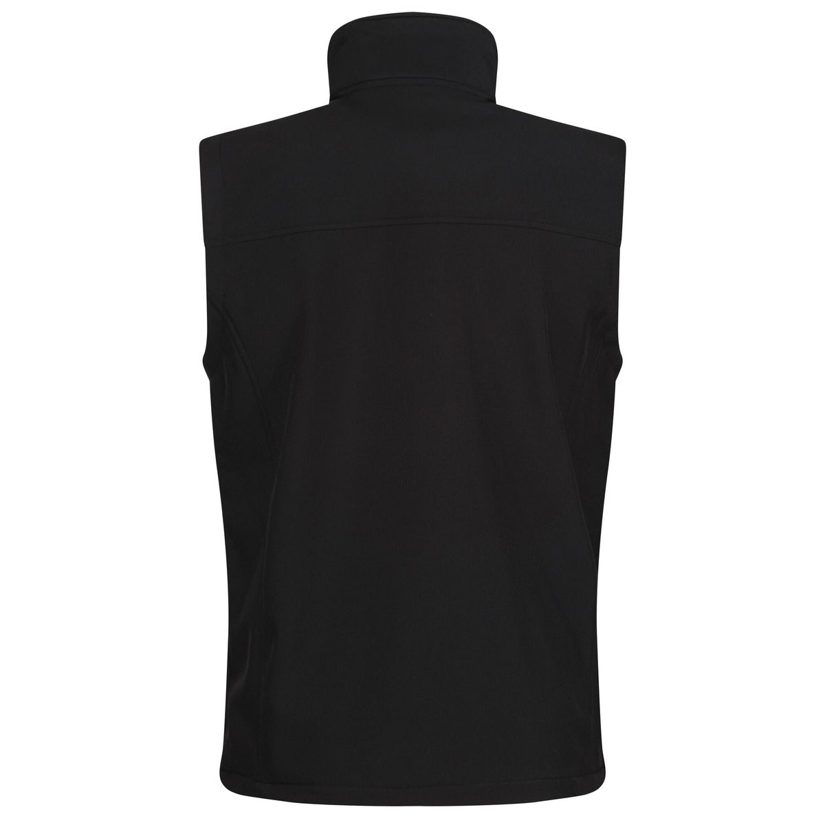 All Black - Side - Regatta Mens Flux Softshell Bodywarmer - Sleeveless Jacket (Water Repellent & Wind Resistant)