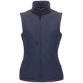 Navy-Navy - Front - Regatta Womens-Ladies Flux Softshell Bodywarmer - Sleeveless Jacket (Water Repellent & Wind Resistant)