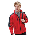 Classic Red-Black - Side - Regatta Mens Hydroforce 3-Layer Softshell Jacket (Wind Resistant, Water Repellent & Breathable)