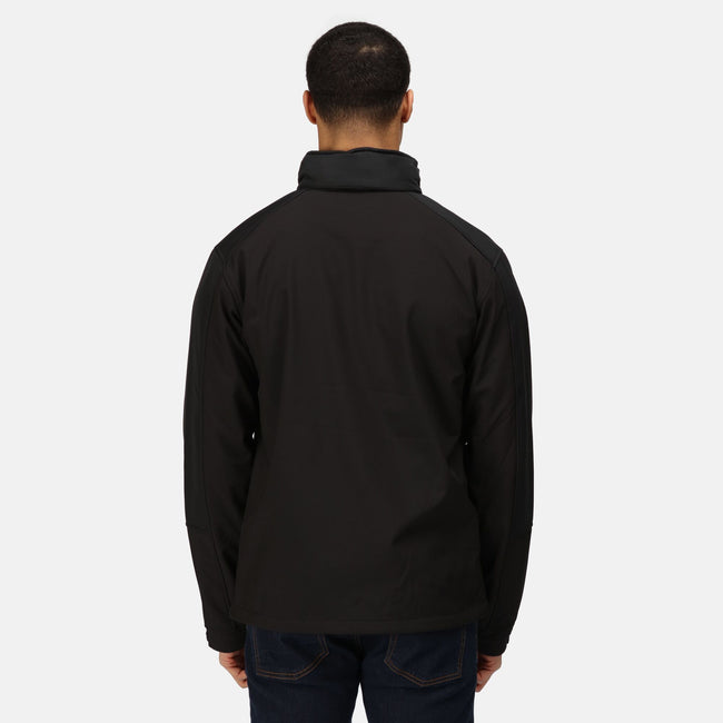 Black-Black - Back - Regatta Mens Hydroforce 3-Layer Softshell Jacket (Wind Resistant, Water Repellent & Breathable)