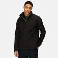 Black-Black - Side - Regatta Mens Hydroforce 3-Layer Softshell Jacket (Wind Resistant, Water Repellent & Breathable)