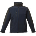 Navy-Black - Front - Regatta Mens Hydroforce 3-Layer Softshell Jacket (Wind Resistant, Water Repellent & Breathable)