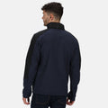 Navy-Black - Back - Regatta Mens Hydroforce 3-Layer Softshell Jacket (Wind Resistant, Water Repellent & Breathable)
