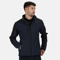 Navy-Black - Side - Regatta Mens Hydroforce 3-Layer Softshell Jacket (Wind Resistant, Water Repellent & Breathable)