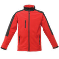Classic Red-Black - Front - Regatta Mens Hydroforce 3-Layer Softshell Jacket (Wind Resistant, Water Repellent & Breathable)