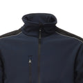 Navy-Black - Back - Regatta Mens Sandstorm Hardwearing Workwear Softshell Jacket (water Repellent)