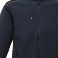 Navy-Black - Side - Regatta Mens Sandstorm Hardwearing Workwear Softshell Jacket (water Repellent)