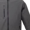 Seal Grey-Black - Side - Regatta Mens Sandstorm Hardwearing Workwear Softshell Jacket (water Repellent)