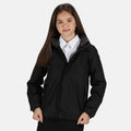 Black-Ash - Back - Regatta Kids Unisex Thermoguard Fleece Lined Dover Jacket (Windproof & Waterproof)