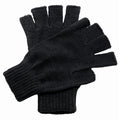 Black - Back - Regatta Unisex Fingerless Mitts - Gloves