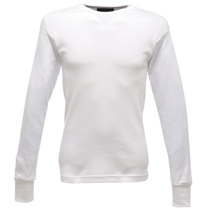 White - Front - Regatta Thermal Underwear Long Sleeve Vest - Top