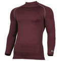 Maroon - Front - Rhino Mens Thermal Underwear Long Sleeve Base Layer Vest Top