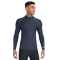 Navy Heather - Back - Rhino Mens Thermal Underwear Long Sleeve Base Layer Vest Top