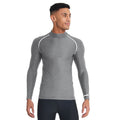 Heather Grey - Back - Rhino Mens Thermal Underwear Long Sleeve Base Layer Vest Top