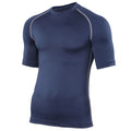 Navy - Front - Rhino Mens Sports Base Layer Short Sleeve T-Shirt