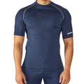 Navy - Back - Rhino Mens Sports Base Layer Short Sleeve T-Shirt