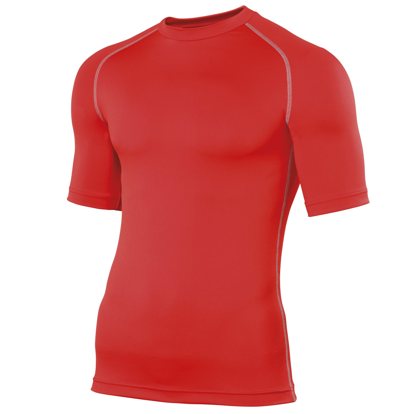 Red - Front - Rhino Mens Sports Base Layer Short Sleeve T-Shirt