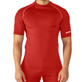 Red - Back - Rhino Mens Sports Base Layer Short Sleeve T-Shirt