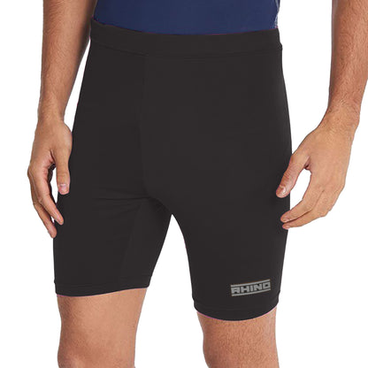 Black - Back - Rhino Mens Sports Base Layer Shorts