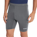 Heather Grey - Back - Rhino Mens Sports Base Layer Shorts