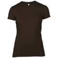 Chocolate - Back - Anvil Womens Fit Fashion Tee - T-Shirt