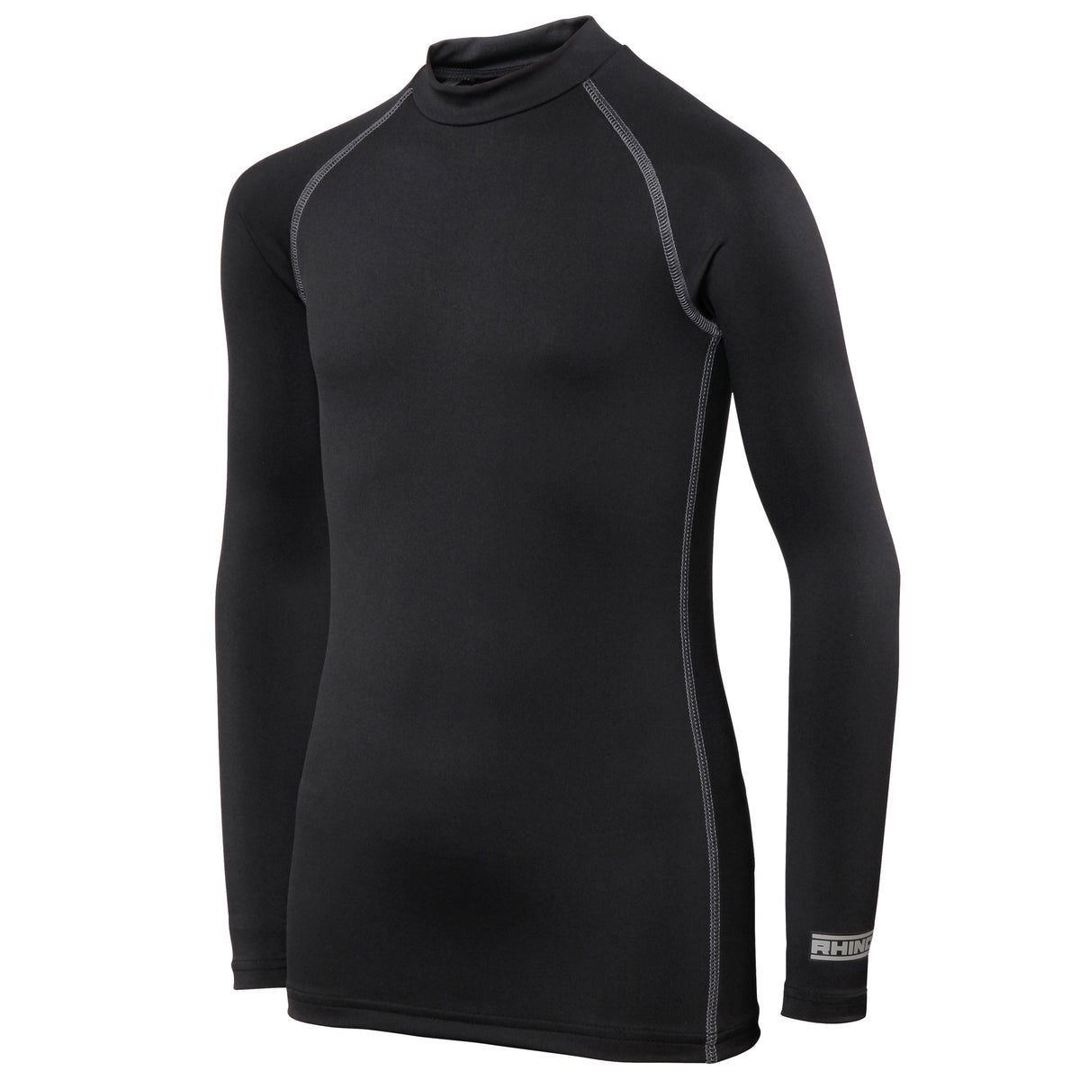 Black - Front - Rhino Childrens Boys Long Sleeve Thermal Underwear Base Layer Vest Top