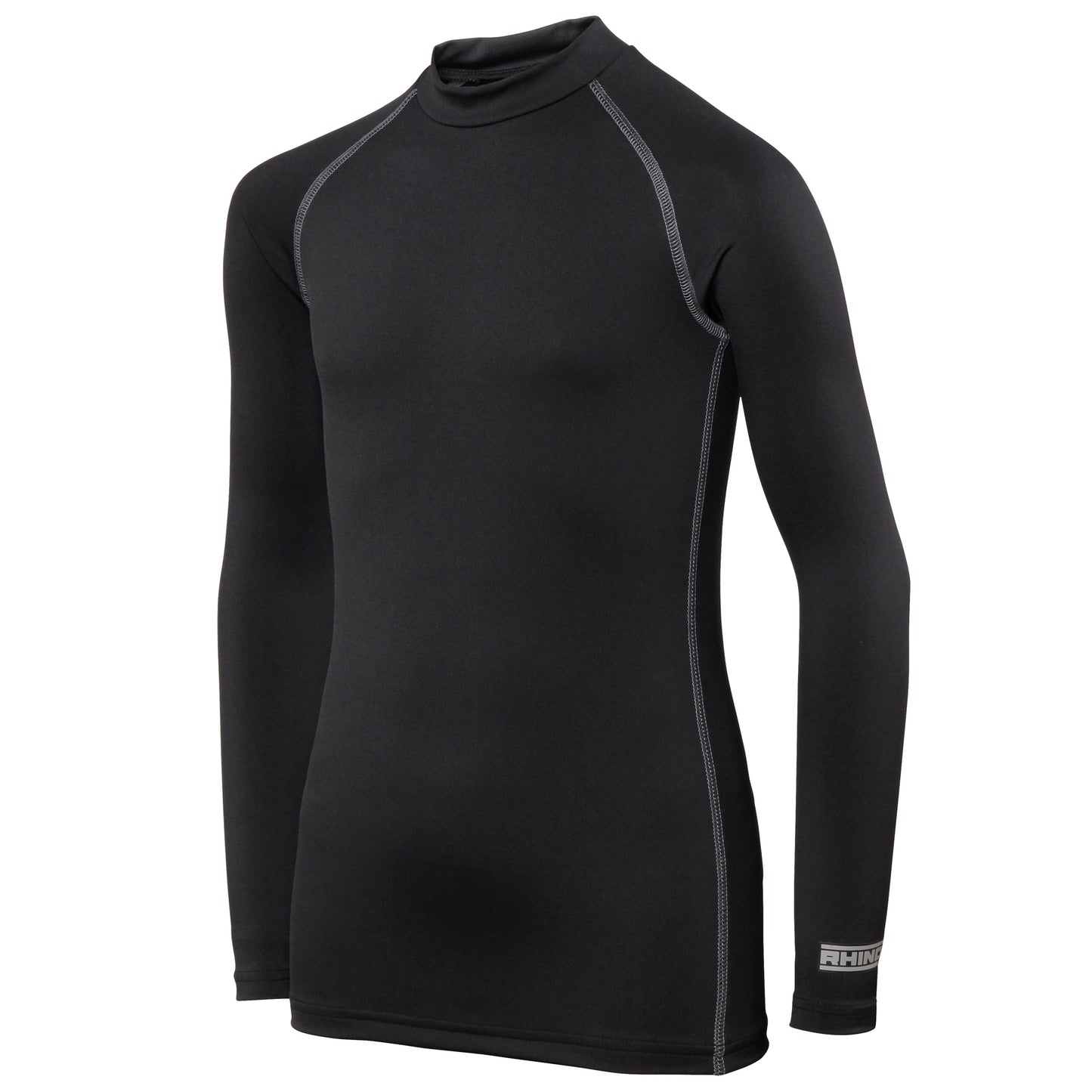 Black - Front - Rhino Childrens Boys Long Sleeve Thermal Underwear Base Layer Vest Top